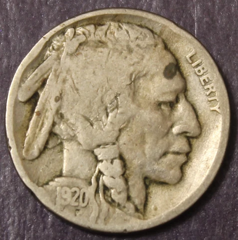 1920 S Buffalo Nickel VG Fine Details Spot .......................Lot 129 Cover