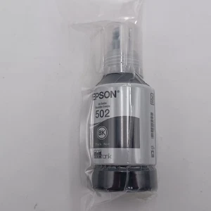EPSON 502 Ink Bottle Exp 04-2027 ( 127ml ) Black - Genuine OEM (Sealed) - Picture 1 of 5