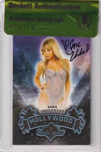 Sara Jean Underwood Signed 2014 Bench Warmer Hollywood Show Card #7 BAS COA Auto - Picture 1 of 24