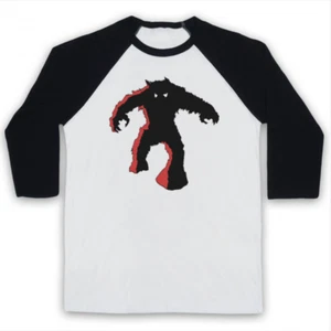 SPACE INVADERS ARCADE UNOFFICIAL RED MONSTER RETRO GAME 3/4 SLEEVE BASEBALL TEE - Picture 1 of 20