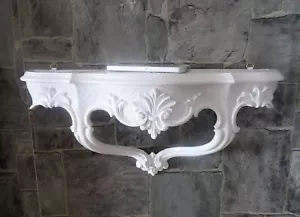 Wandkonsole Weiß Wandablage 45x21cm Hängekonsole Antik Wandregal BAROCK Ablage - Bild 1 von 10