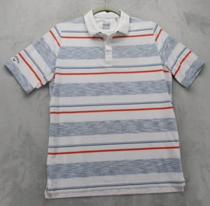 Callaway Opti-Dri Golf Polo Shirt Men's Large White Blue Orange Stripe - Picture 1 of 14
