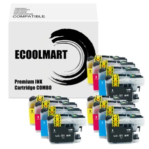 12PK Ink Cartridges fits Brother LC51 FAX-2480C MFC-650CDW DCP-150C DCP-770CW - Picture 1 of 1