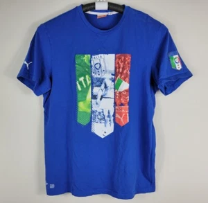 Camiseta Puma Italia Italia FIGC Azul Deportes Fútbol Club Logo Hombres Talla L - Imagen 1 de 8