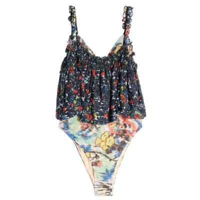 Missoni $1.2k Layered One-Piece Floral Swimsuit IT40/4 Cold-Shoulder - Image 1 of 4