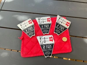 Vintage Parking Meter Time/Cost Plates x4 Rare Aust Pre Decimal EXC - Picture 1 of 6