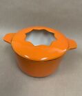 Fondue Pot - Enameled Cast Iron Orange 1.5qt