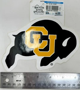 New 6" University of Colorado Buffaloes Football CU Ralphie Car Bumper Sticker - Picture 1 of 3
