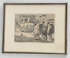 Winslow Homer The Picnic Excursion imprimé antique original 1869 encadré Appleton