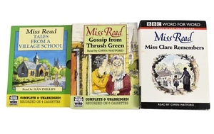 3x Miss Read Cassette Audiobooks - Miss Clare, Village School + Thrush Green - Picture 1 of 4