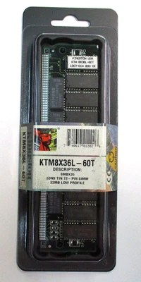 Nuevo Sellado De Colección Kingston KTM8X36L-60T 32MB 60ns SIMM Paridad FP/LP RAM Foto 1 de 4