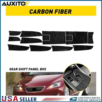 Carbon Fiber Gear Shift Panel Box Cover Trim Fit LEXUS IS250 IS300 IS350 2006-12 - Image 1 of 4