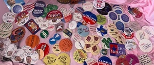Vintage lot 100+ buttons Political Radical Queer LGBTQ Clinton Obama Bush Gore - Imagen 1 de 8