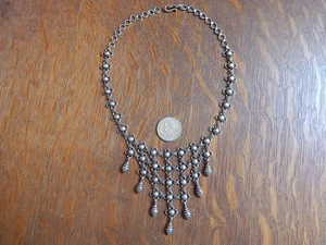 Gargantilla de plata esterlina tribal de la India de colección cadena cuello babero collar - Imagen 1 de 10