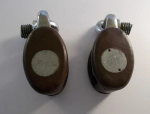 2 bloques individuales vintage de bronce de la costa sur de 5 3/4" L con tornillos de placa de cubierta - Imagen 1 de 8