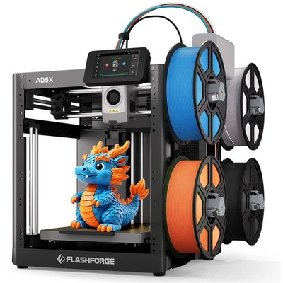 FLASHFORGE AD5X Multi-Color 3D Printer Max 600mm/s Print W/Auto Leveling Core XY - image 1 of 4