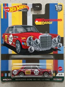 Hot Wheels Deutschland Design MERCEDES BENZ 300 SEL 6.8 AMG RED PIG e36 wagon - Picture 1 of 6