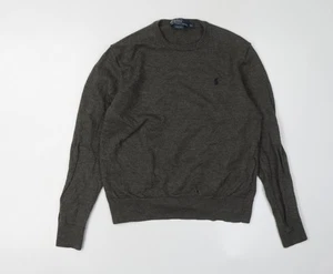 Ralph Lauren Boys Grey Merino Wool Slim Fit Jumper XL Pullover - Picture 1 of 12