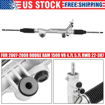 For 2007-2013 Dodge Ram 1500 2500 3500 Steering Rack w/Sealed Hydraulic ※OE Spec Foto 1 de 4