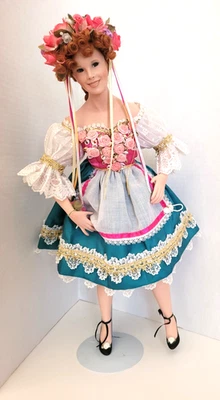 Muñeca musical de porcelana Paradise Galleries MY WILD IRISH ROSE 19" con certificado de autenticidad Foto 1 de 4