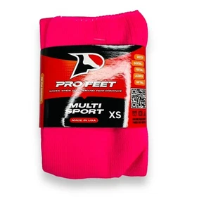 Pro Feet Multi Sport Socks Neon Pink Boys Girls 1 Pair NWT Size XS - Picture 1 of 2
