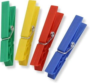 50-Pack Colorful Heavy-Duty Clothespins - Picture 1 of 6