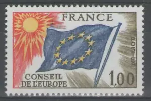 FRANCE: Service n°49 **, "conseil de l'Europe, drapeau" - Imagen 1 de 1
