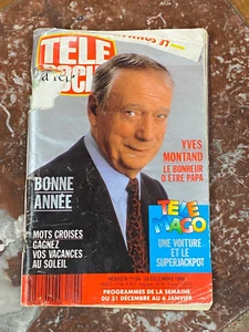 REVUE LIVRE TÉLÉ POCHE 1988 N° 1194 BONNE ANNÉE YVES MONTAND PA DISQUE VINYLE CD - Bild 1 von 1