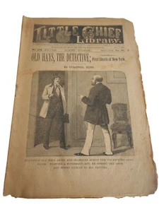 Rare Vintage Jan 7 1892 Little Chief Library Dime Novel Old Hays The Detective - Picture 1 of 4