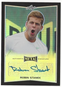 Robin Stanek 2016 Leaf Metal Tennis Black Prismatic Autograph 2/7 auto - Picture 1 of 2