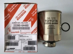 Genuine Toyota 23390-64480 Diesel Fuel Filter 1HZ 2L 3L 5L 1KZTE 14B 15B OEM - Picture 1 of 5