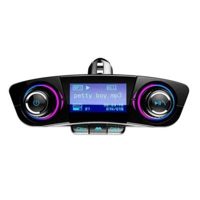 Bluetooth-compatible Car FM Transmitter MP3 Player Charger Kit USB Adapter H7K0 - Image 1 of 4