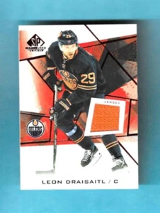 LEON DRAISAITL 2021-22 Upper Deck SP gioco usato MAGLIA #9 RED FOIL - Foto 1 di 2