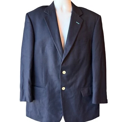 TALLIA UOMO Ing Loro Piana Wool Two Button Blazer Sport Coat Navy Blue Size 42R - image 1 of 4