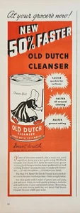Old Dutch Cleanser Vintage Werbung schneller Glitzer für Oberflächen von 1940 - Bild 1 von 2