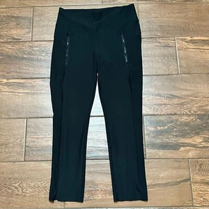 Women's Athleta S84445 Stellar Crop Pant Black Perforated Sides Leggings Size S - Picture 1 of 10