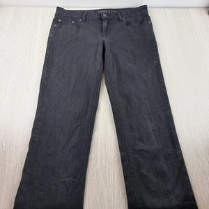 Hot Options Denim Jeans Womens Size 8 Low Rise Stretch Slim Straight Black - Picture 1 of 10