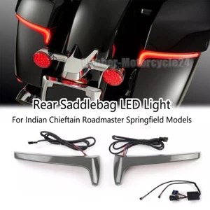Alforja de bajo perfil luces LED aptas para INDIAN Springfield Roadmaster Chieftain - Imagen 1 de 15