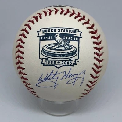 Whitey Herzog signed Rawlings Busch Stadium Baseball JSA Cardinals Logo HOF A446 - Image 1 of 3