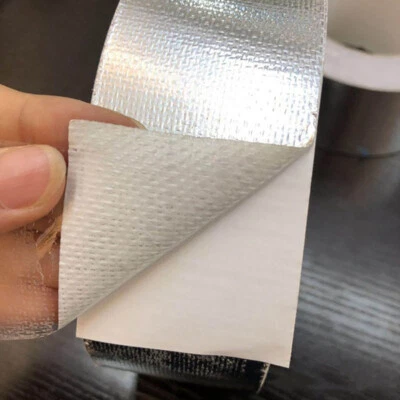 One Roll Car Exhaust Pipe Heat Shield Wrap Insulation Tape Glass Fiber Cloth - Image 1 of 4
