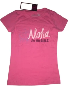 Da Hui Girlz T-shirt Small Aloha Hawaii Pink Logo 100% Cotton Surf Flower New - Picture 1 of 7