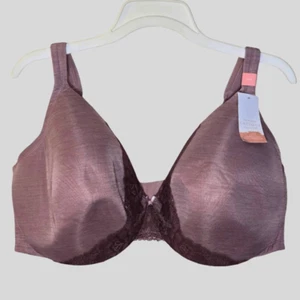 Cacique 42G Full Coverage Push-Up Bra Purple Lace Underwire Molded NWT - Picture 1 of 13