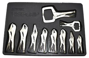 Vise Grip Locking Pliers Clamp Set 10 Piece Alloy Steel Tightening Clamping Tool - Picture 1 of 4