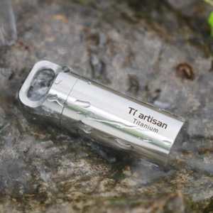 Estuche contenedor organizador portátil EDC impermeable de titanio puro para pastillas - Imagen 1 de 12