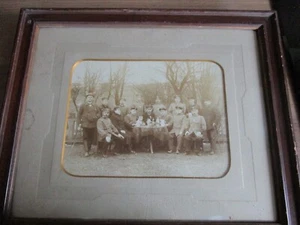 alte Soldaten Fotografie Bild gerahmt Holzrahmen original - Bild 1 von 5