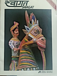 INDIEN ANBORDMAGAZIN SWAGAT VON INDIAN AIRLINES JANUAR 1987 - Bild 1 von 8