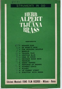 HERB ALPERT & TIJUANA BRASS - 15 brani - 1966 FONO FILM  SPARTITO SHEET MUSIC - Picture 1 of 1