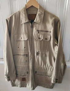 Ralph Lauren Safari Multi Function Bush Jacket Light Khaki Mesh Lined Mens M - Picture 1 of 5