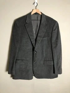 Club Room Blazer Jacket Mens 46R Gray Wool Silk Cashmere Luxury Sport Coat - Picture 1 of 9