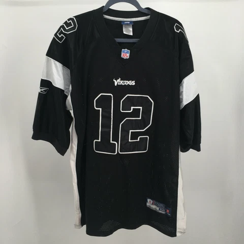 Reebok Minnesota Vikings Percy Harvin 12 Jersey Mens 56 Black NFL Authentic Cover